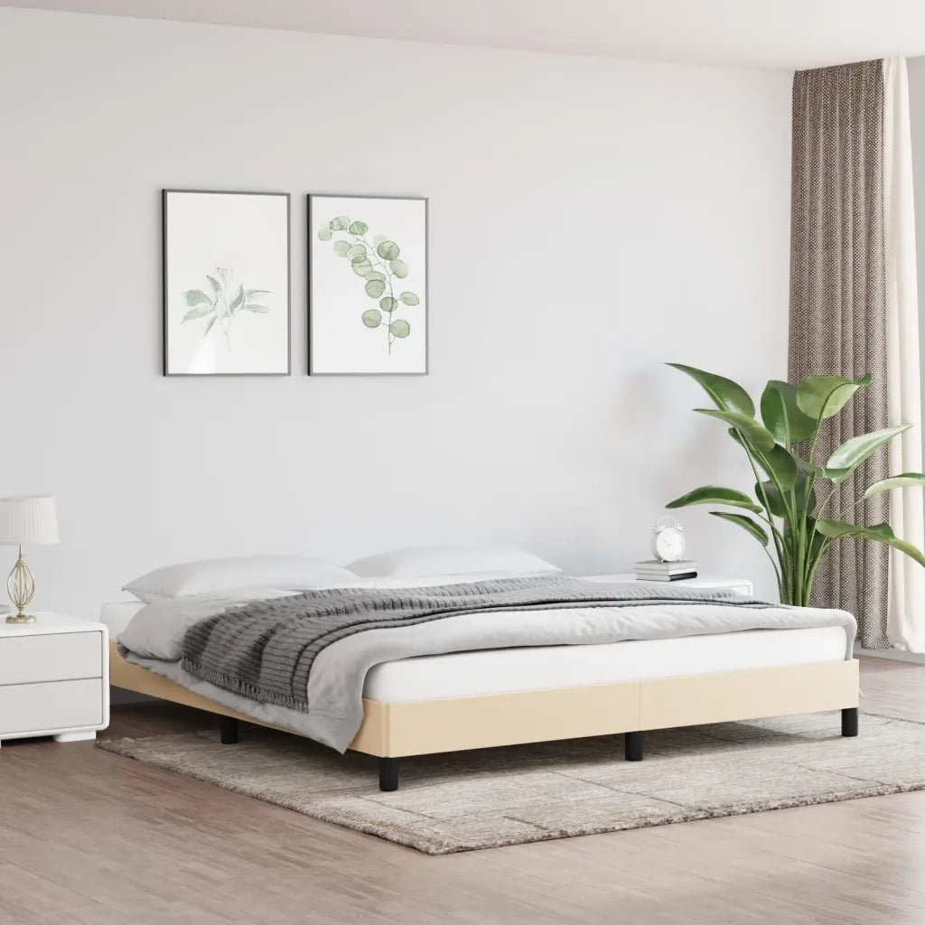Giroletto senza Materasso Crema 180x200 cm in Tessuto 346741