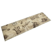 Tappetino da cucina lavabile design elegante 150 x 45 cm antiscivolo morbido velluto marrone 02_0056417