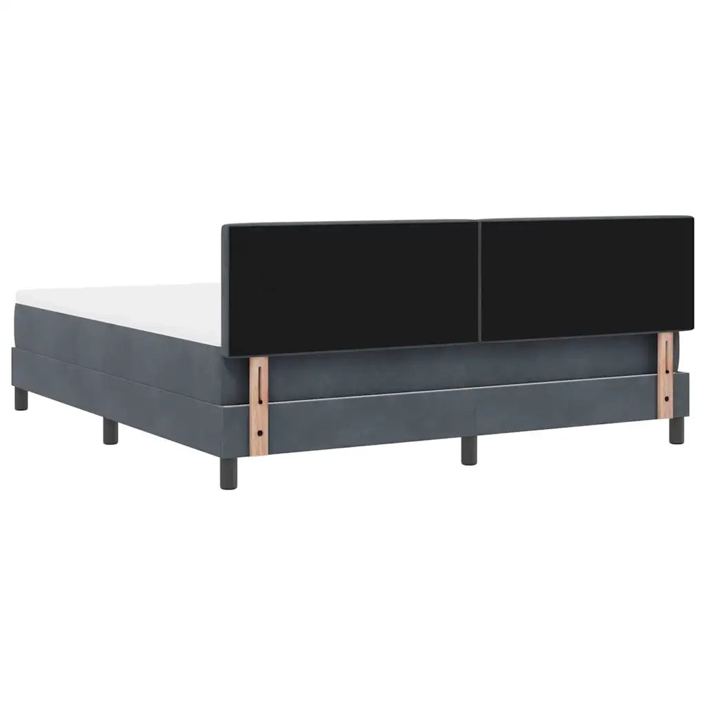 Letto a Sorgente LED con led Grigio scuro 180 x 200 cm Velluto 3342735