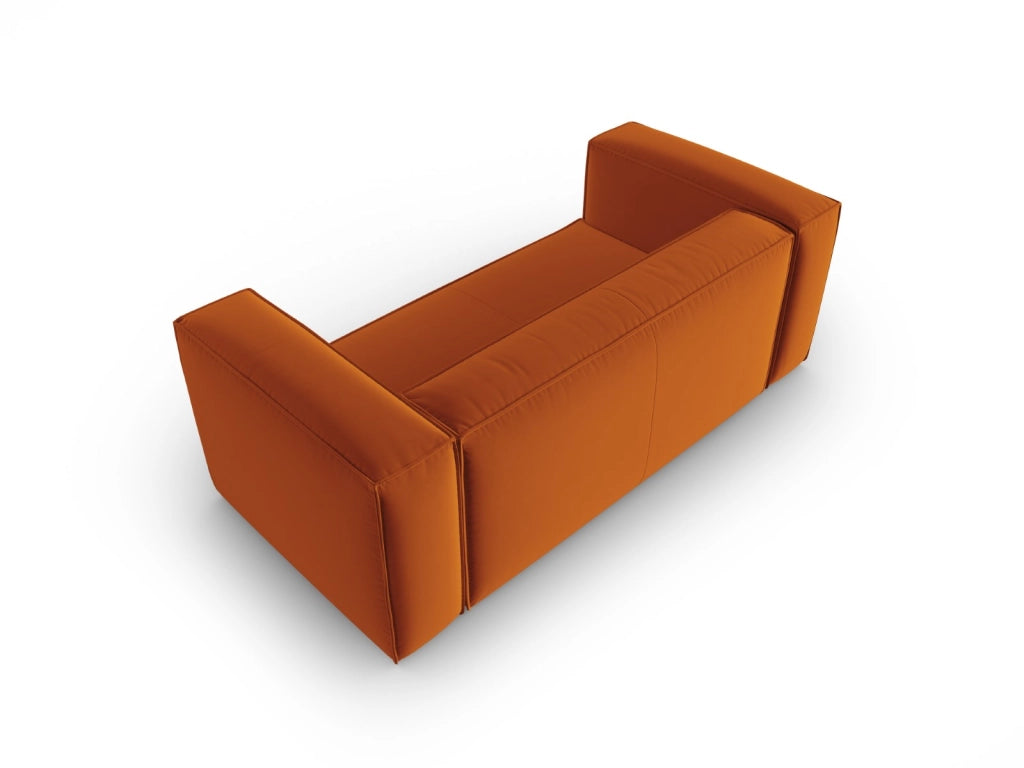 Cosmopolitan Design - Divano "Mackay" 2 posti in velluto terracotta 