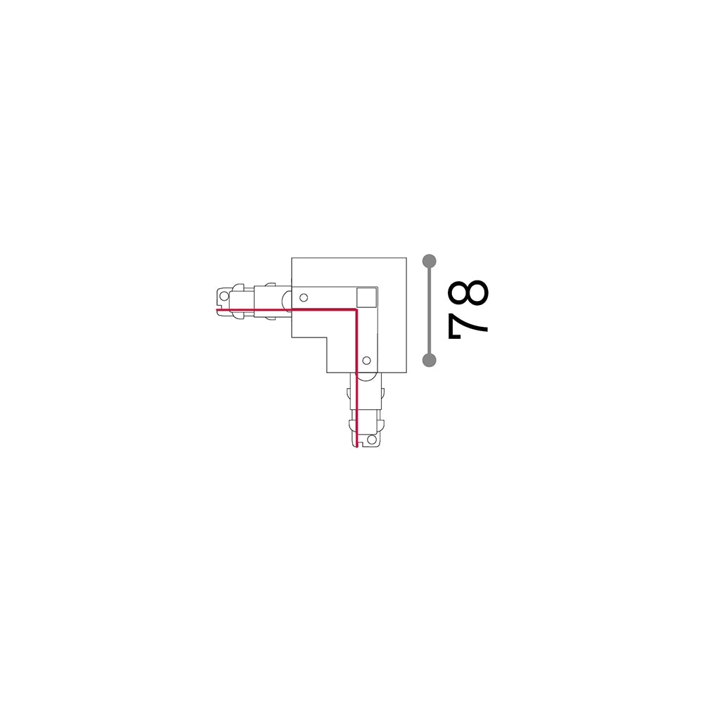 Kit Connettore Da Incasso Destro Dali 1-10V Link Alluminio Bianco
