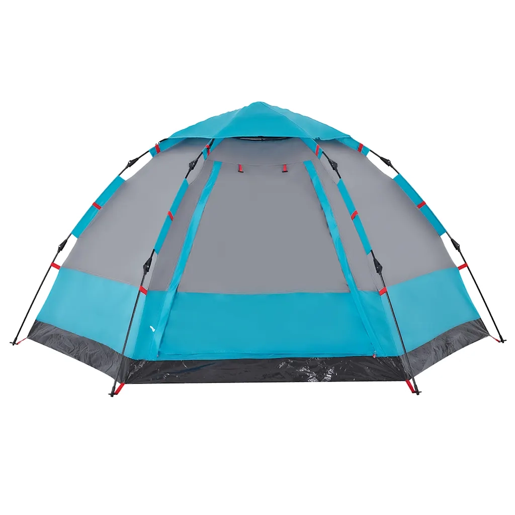 Tenda da Campeggio Cabina 4 Persone-Tenda per Escursionismo Blu a Rilascio Rapido 660328