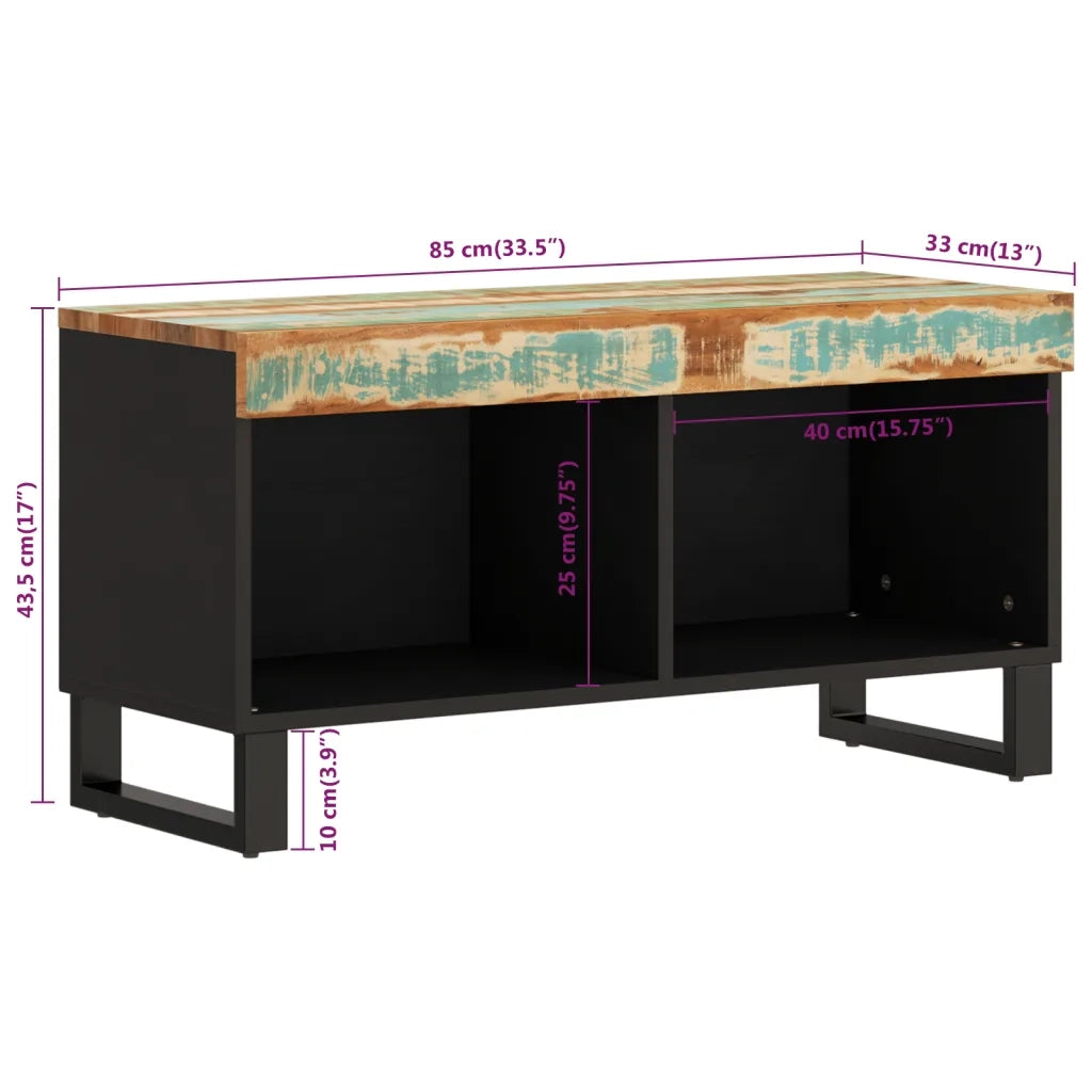 Mobile Porta TV-Mobile per TV-Credenza TV 85x33x43,5 in Legno Massello di Recupero