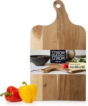 Tavolo di servizio con maniglia in legno di acacia - Grande formato - Antibatterico - 59 x 32 x 2 cm blocco di taglio