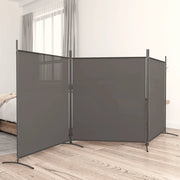 Divisorio Ambienti | Divider per stanze | Paravento a 3 Pannelli Antracite 525x180 cm in Tessuto