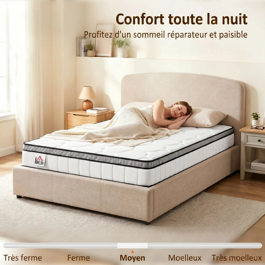 Materasso a molle ensacchate 7 zone con memory foam e gel rinfrescante ¨C Xylo ¨C 90x190 cm 20 cm
