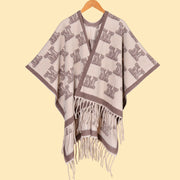 Sciarpa semplice in stile pittura a inchiostro per donna, mantello di alta moda, sciarpa invernale in cashmere