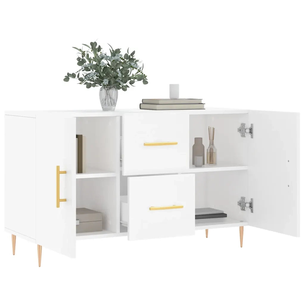 Credenza Bianca 100x36x60 cm in Legno Multistrato 828156