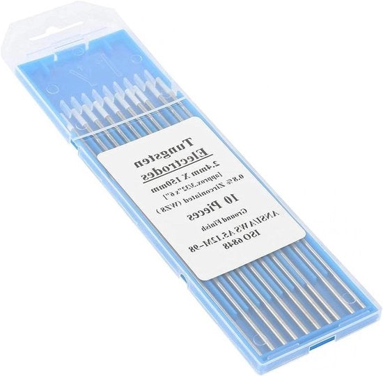 Elettrodo a zirkonia per laccio AC a Wolfraam 10 pezzi 10-16-24-32 mm WZ8 - 24 mm x 150 mm