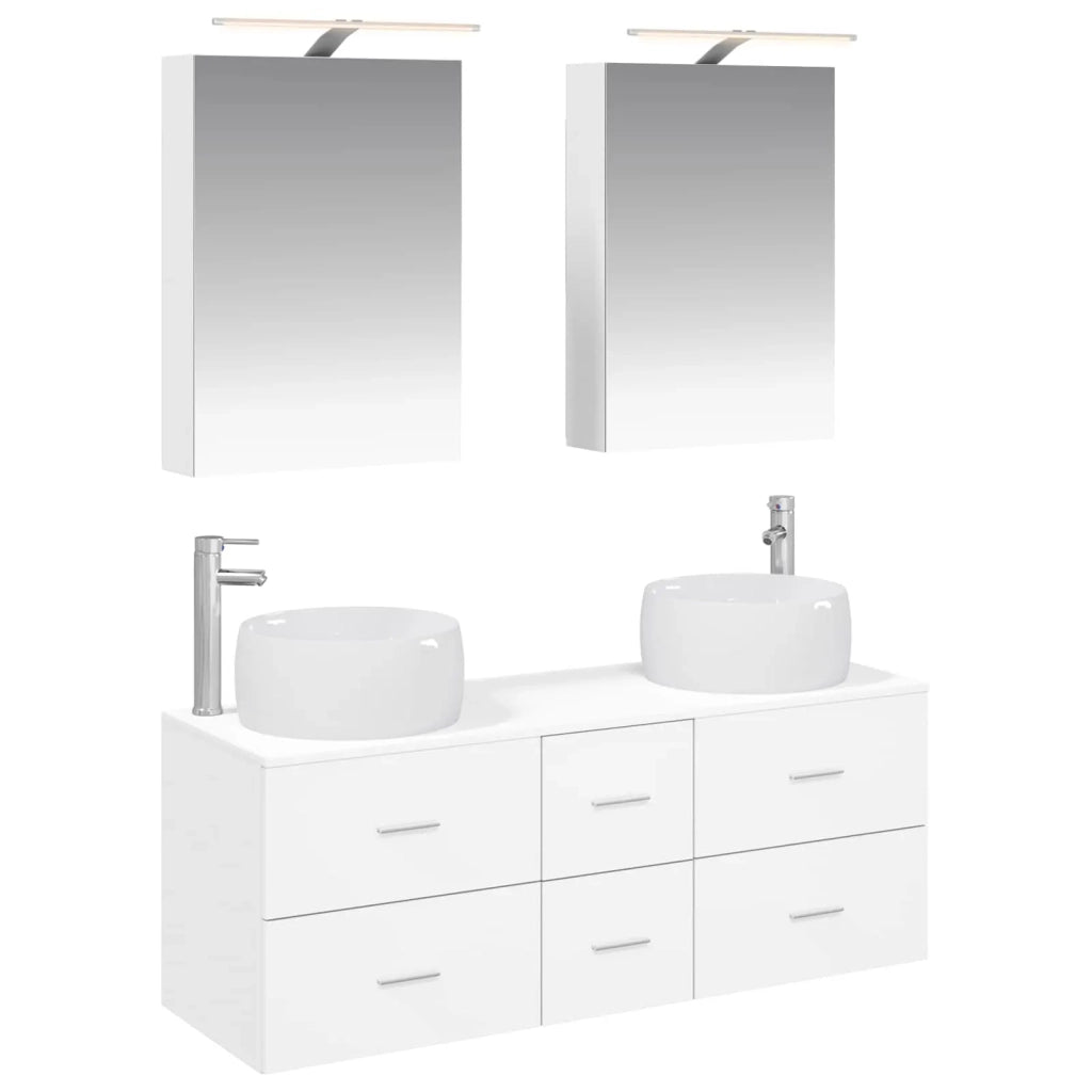 Set di mobili per il bagno 5 pcs Bianco 3407031