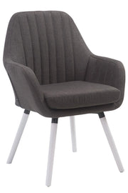 Poltroncina Florian in tessuto grigio scuro,bianco