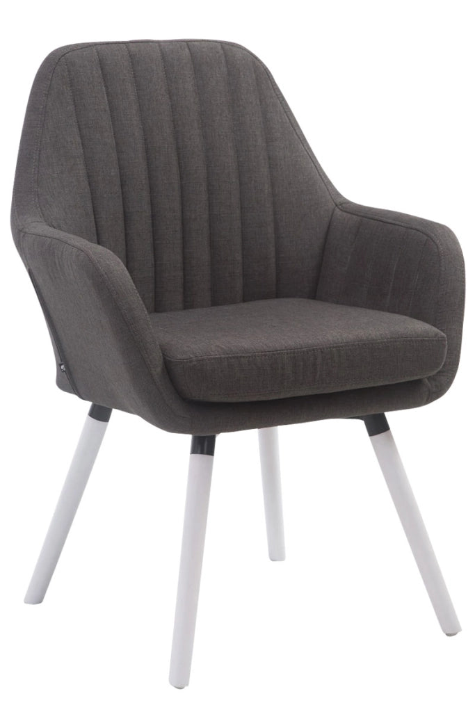 Poltroncina Florian in tessuto grigio scuro,bianco