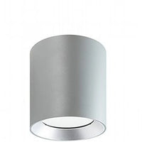 Lampada da soffitto in alluminio pressofuso con diffusore in vetro trasparente - 12W, 1420 lumen, luce calda alluminio