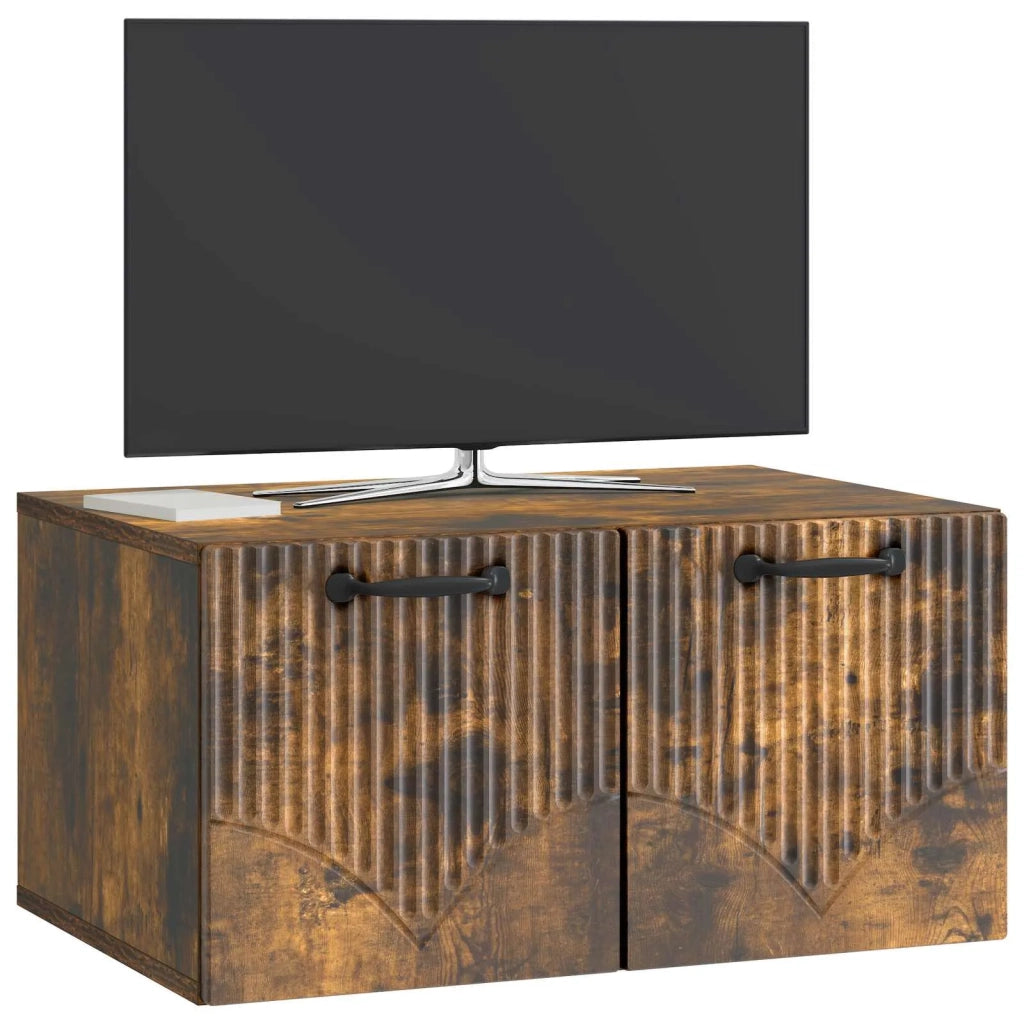 Mobile Porta TV da Muro Rovere Fumo 59,5 x 41 x 30 cm