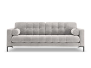Cosmopolitan Design - Divano "Bali" 3 posti in velluto argento 