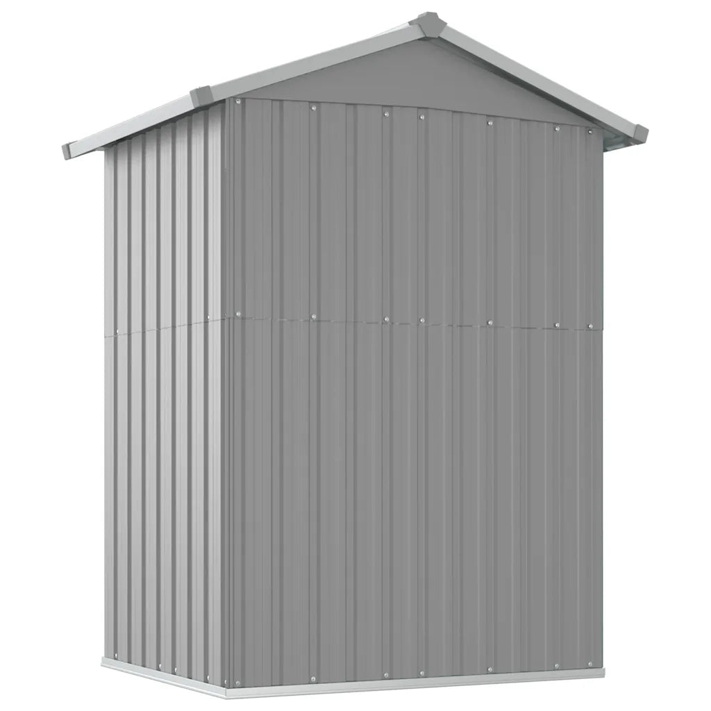 Capanno da Giardino-Casetta da Giardino Grigio 126x97,5x177 cm Acciaio Zincato