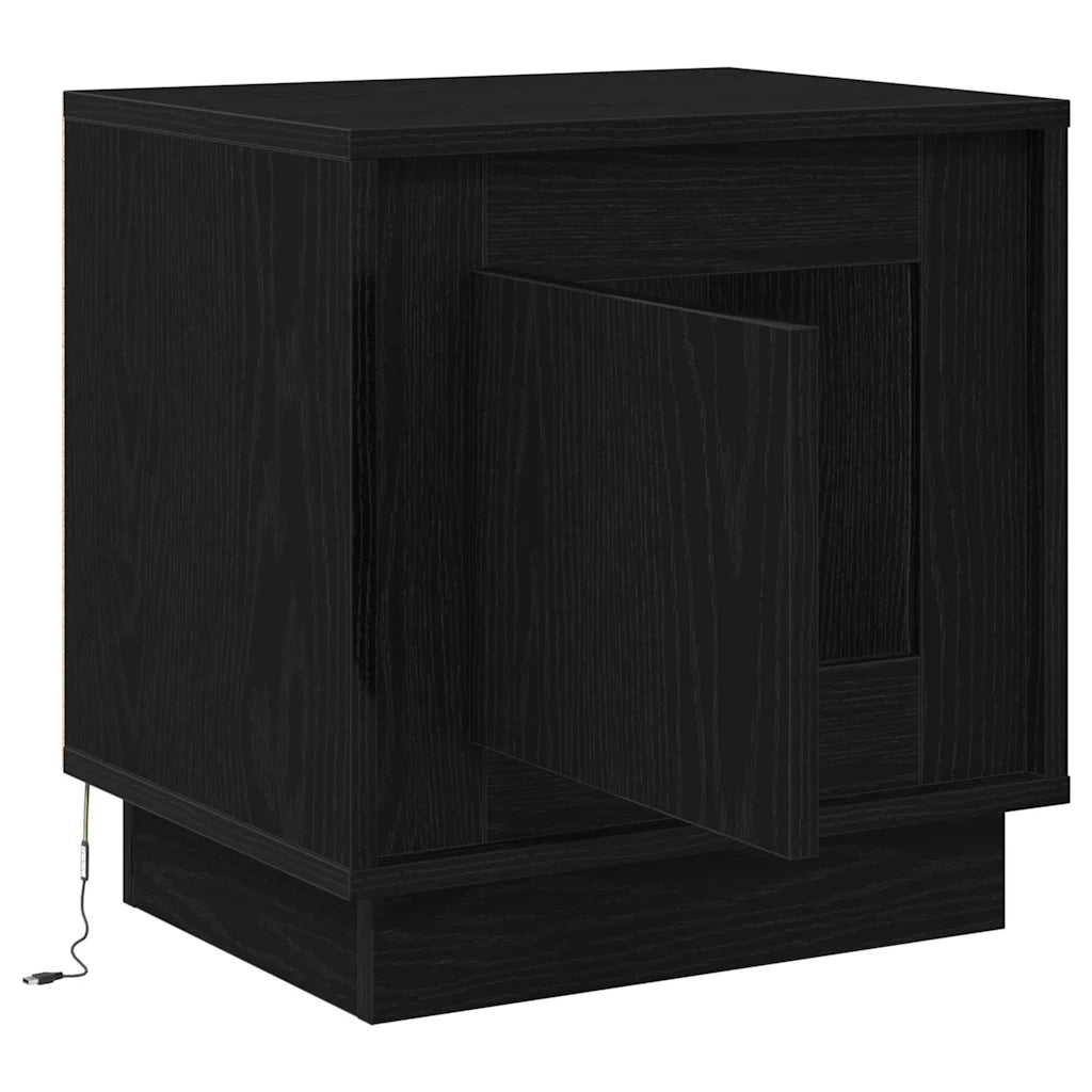 Set di 2 Comodini | Armadio da Notte | Mobiletto da notte Nero 44 x 34,5 x 45 cm Legno multistrato