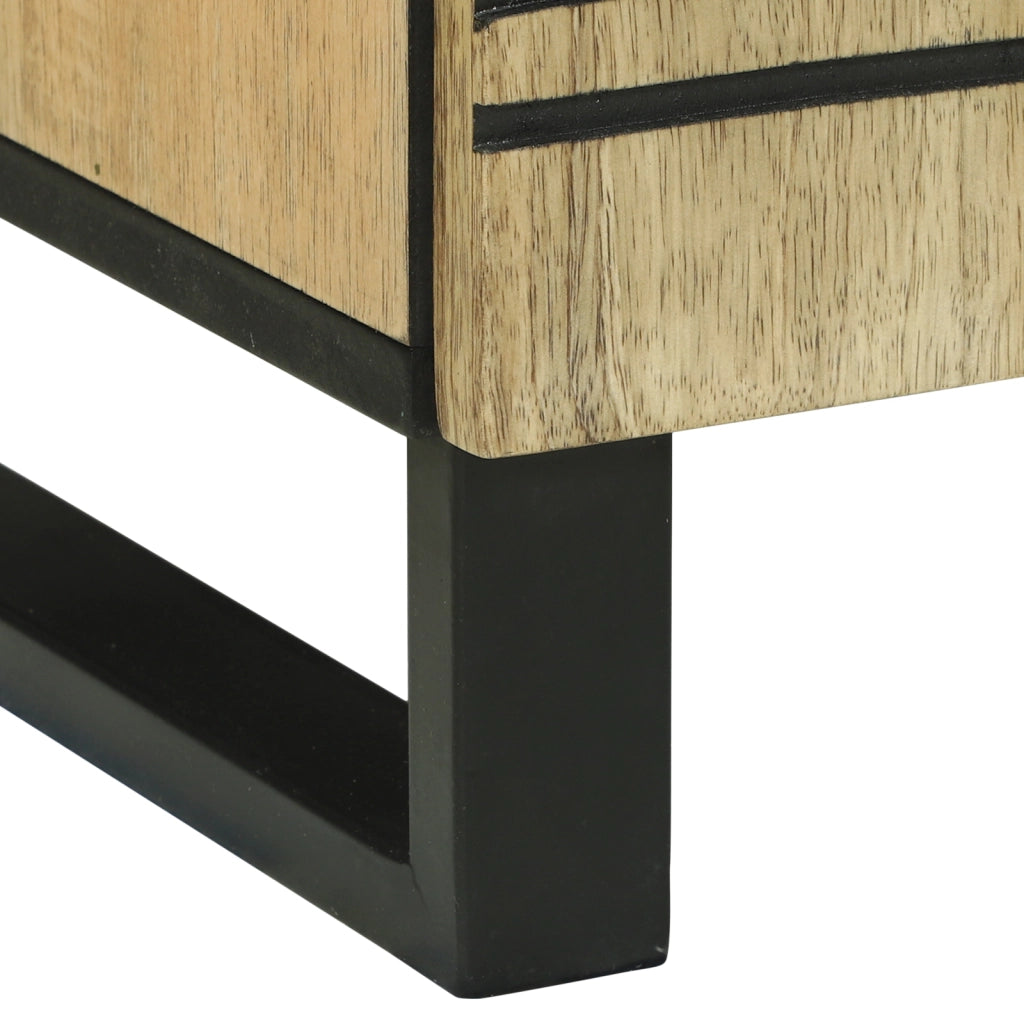 Mobile da comodino 50x33x60 cm Legno Massello Mango