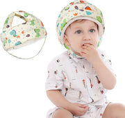 Cappello di sicurezza per bambini in cotone, con protezione per la testa, cappello di protezione per bambini, cappello di sicurezza regolabile (piccolo dinosauro)