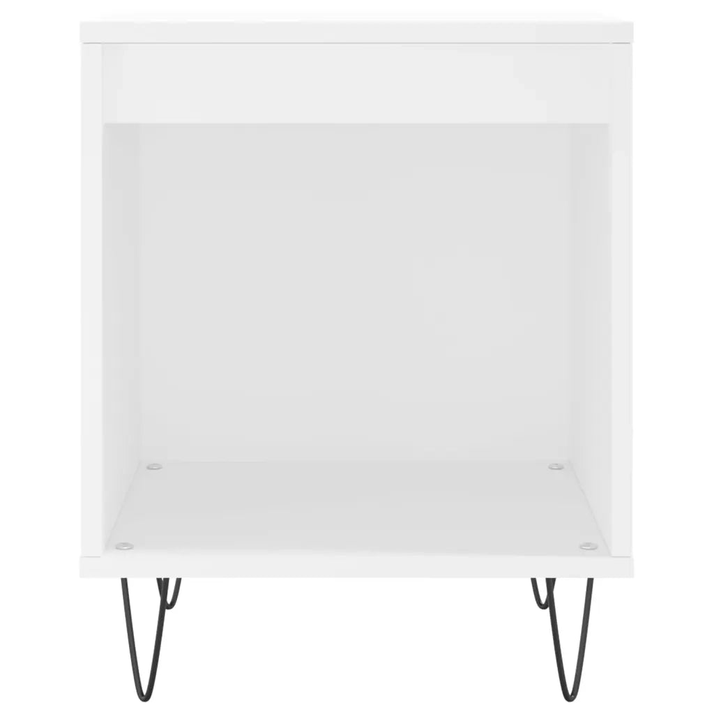 Comodino Bianco 40x35x50 cm in Legno Multistrato 830716