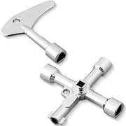 Set a doppio di chiavi a forma di triangolo multifunzionali 4 in 1 - leggere - con ghiera di alta qualità - resistente alla corrosione
