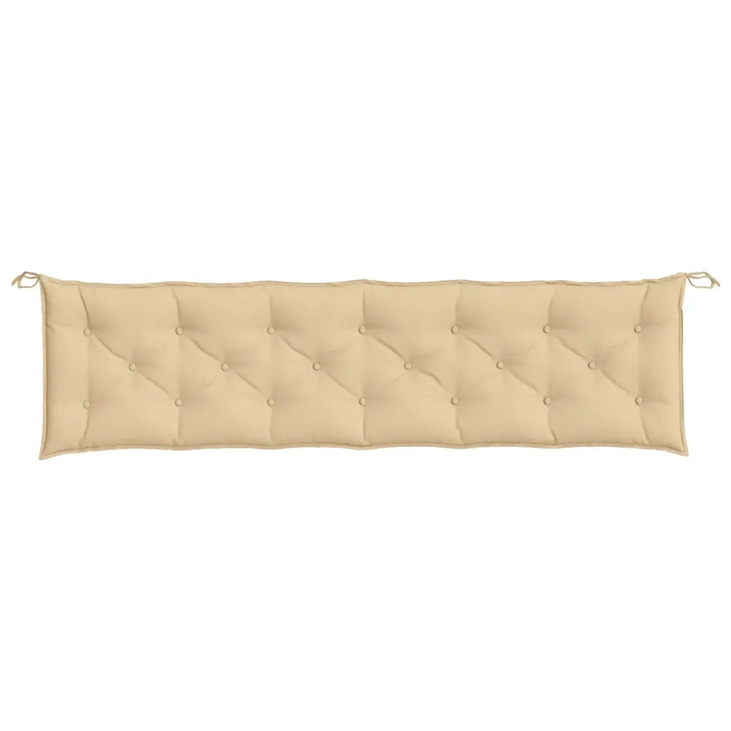 Cuscini Panca Giardino 2pz Beige MÃ©lange 200x50x7 cm Tessuto