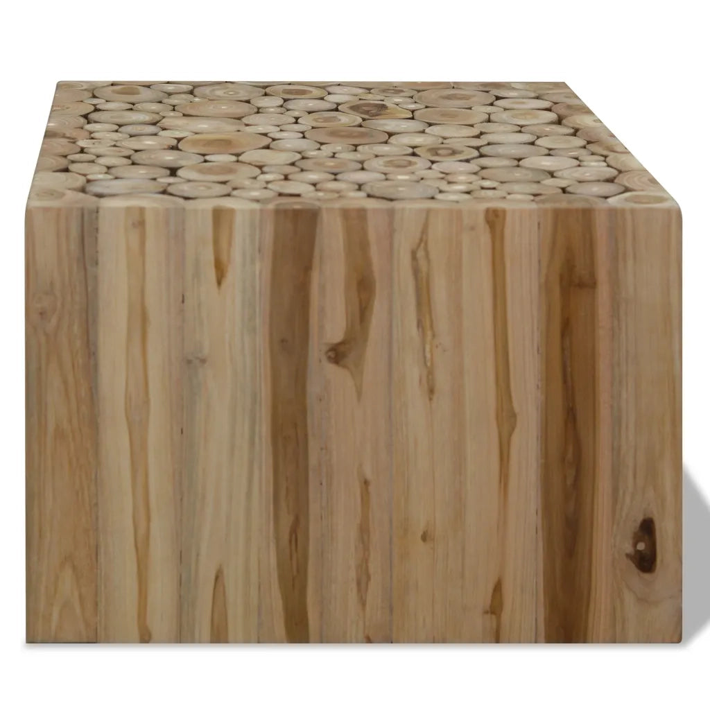 Tavolino da Salotto in Legno di Teak Autentico 50x50x35 cm 244555