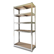 Set di 2 ripiani in metallo zincato Nyana Home 875 kg 5 ripiani 180x90x40 cm