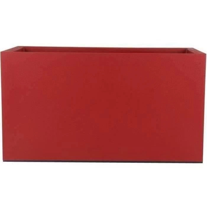 Cestino di fiori in granito - 60x30 cm - rosso