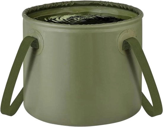 Emicemere opzionabile da esterno 20 litri - Sciacquabiancheria per campeggio, emicemere per pesca con telo impermeabile in materiale ecologico