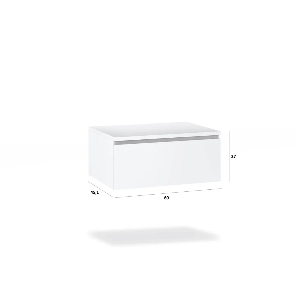 Mobile bagno composizione 7 pezzi ASTRA colore rovere miele/colore bianco
