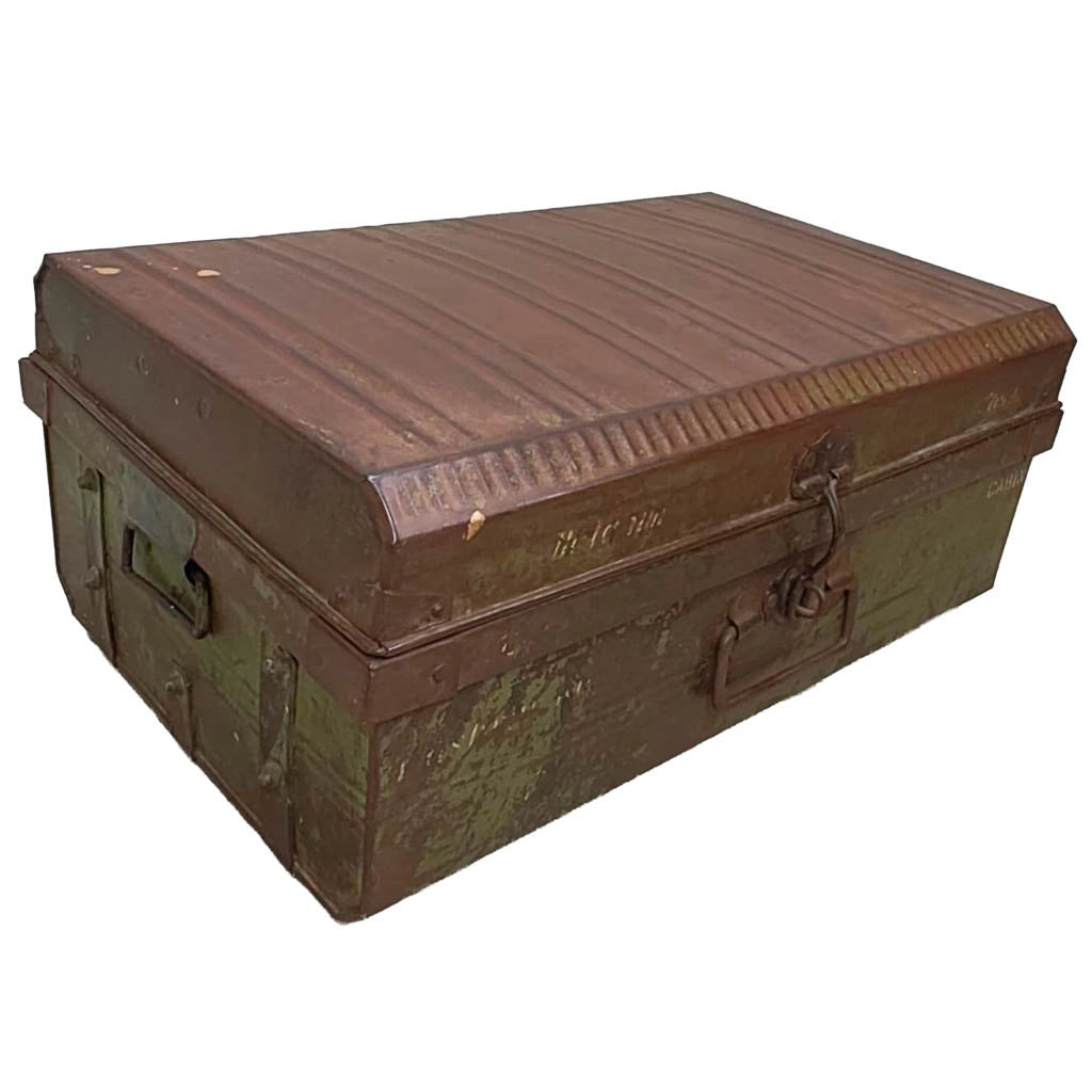 Valigia artigianale in metallo, 67x37x25h cm
