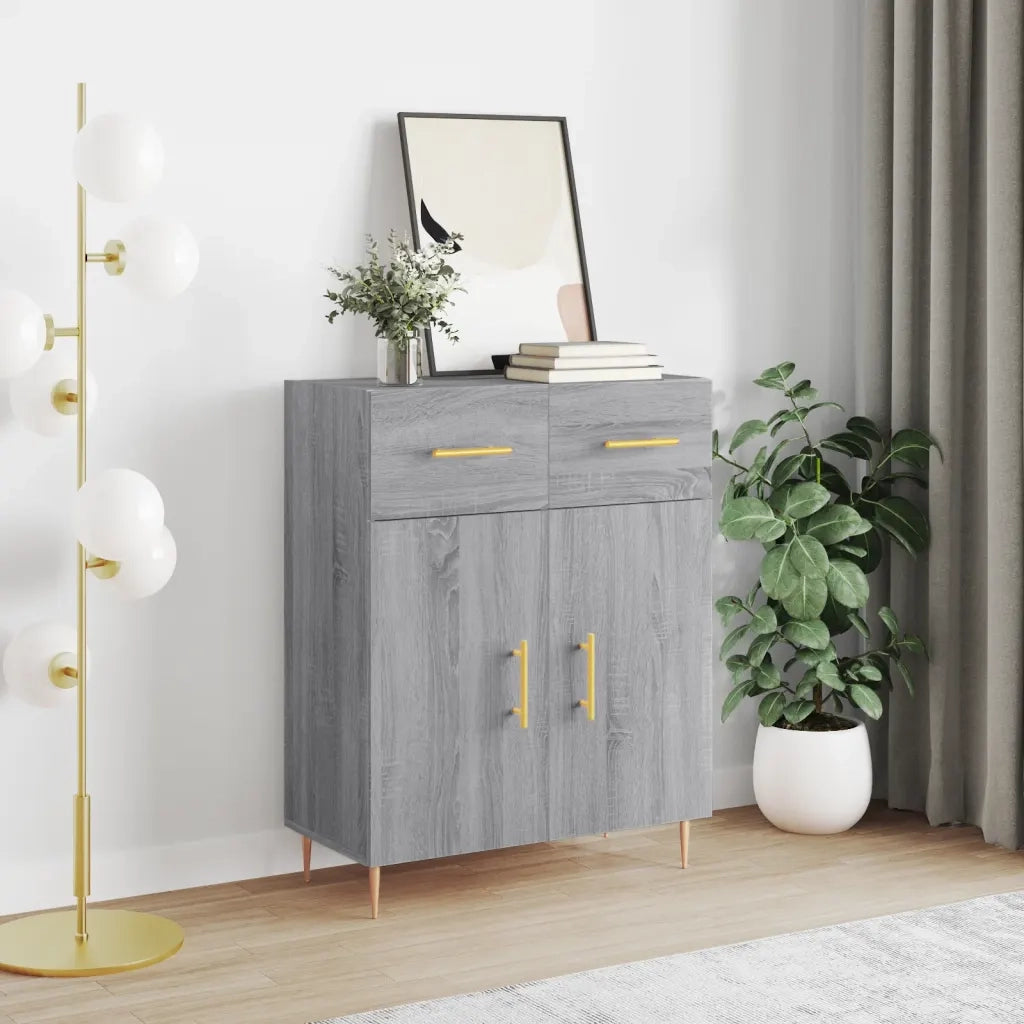 Credenza | Madia | Buffet da pranzo | Armadio da pranzo Grigio Sonoma 69,5x34x90 cm in Legno Multistrato