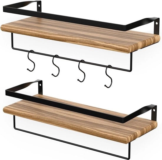 Raccoglitore in Legno per Parete - Cucina - Bagno - Raccoglitore Sospeso - Raccoglitore per Cucina - Pannelli per Parete - Pannelli - Pannello per Parete - Raccoglitore in Legno Industriale - 40 cm Larghezza