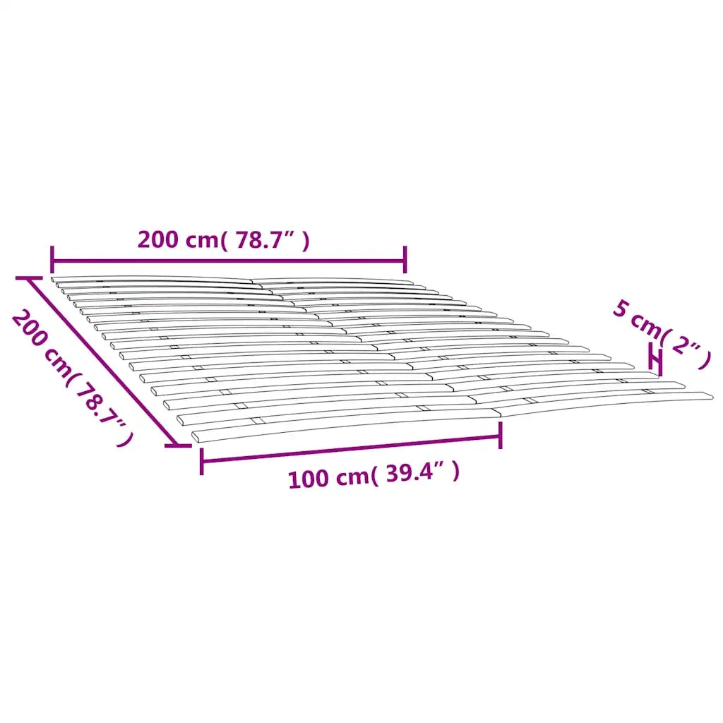 Doghe di ricambio per letto con 34 doghe 2 pz 100x200 cm 3203722