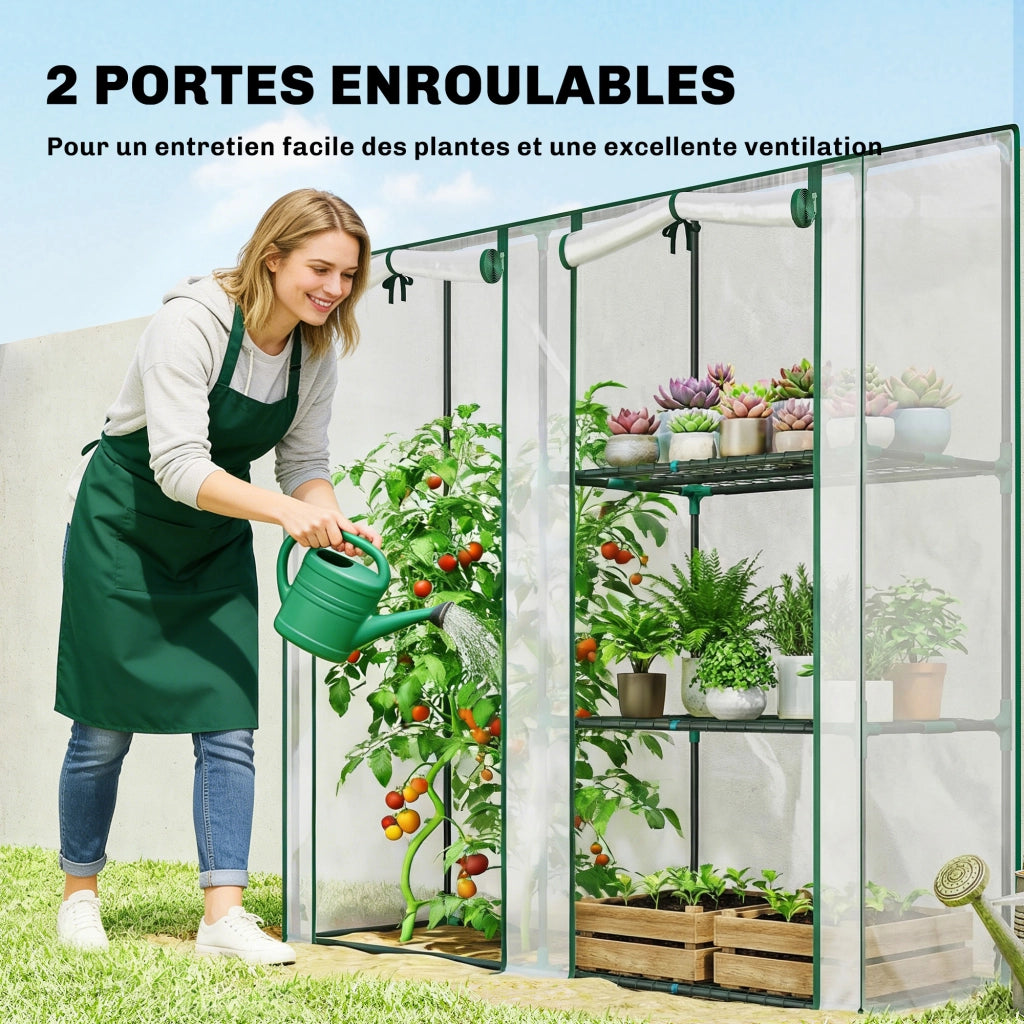 Serra da Giardino 3 Livelli ¨C Zephmum ¨C PVC Antracite 200x100x200