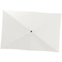 Telo di Ricambio per Ombrellone Rettangolare 3x2 m a 6 Stecche, Poliestere Anti UV 50+, Beige