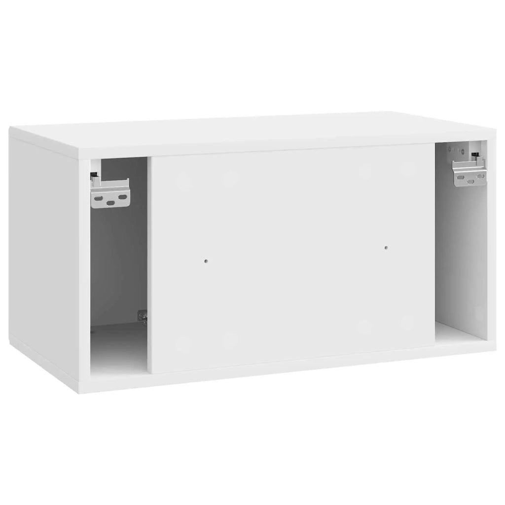 Mobile Porta TV da Muro Bianco Lucido 59,5 x 31 x 30 cm 899389