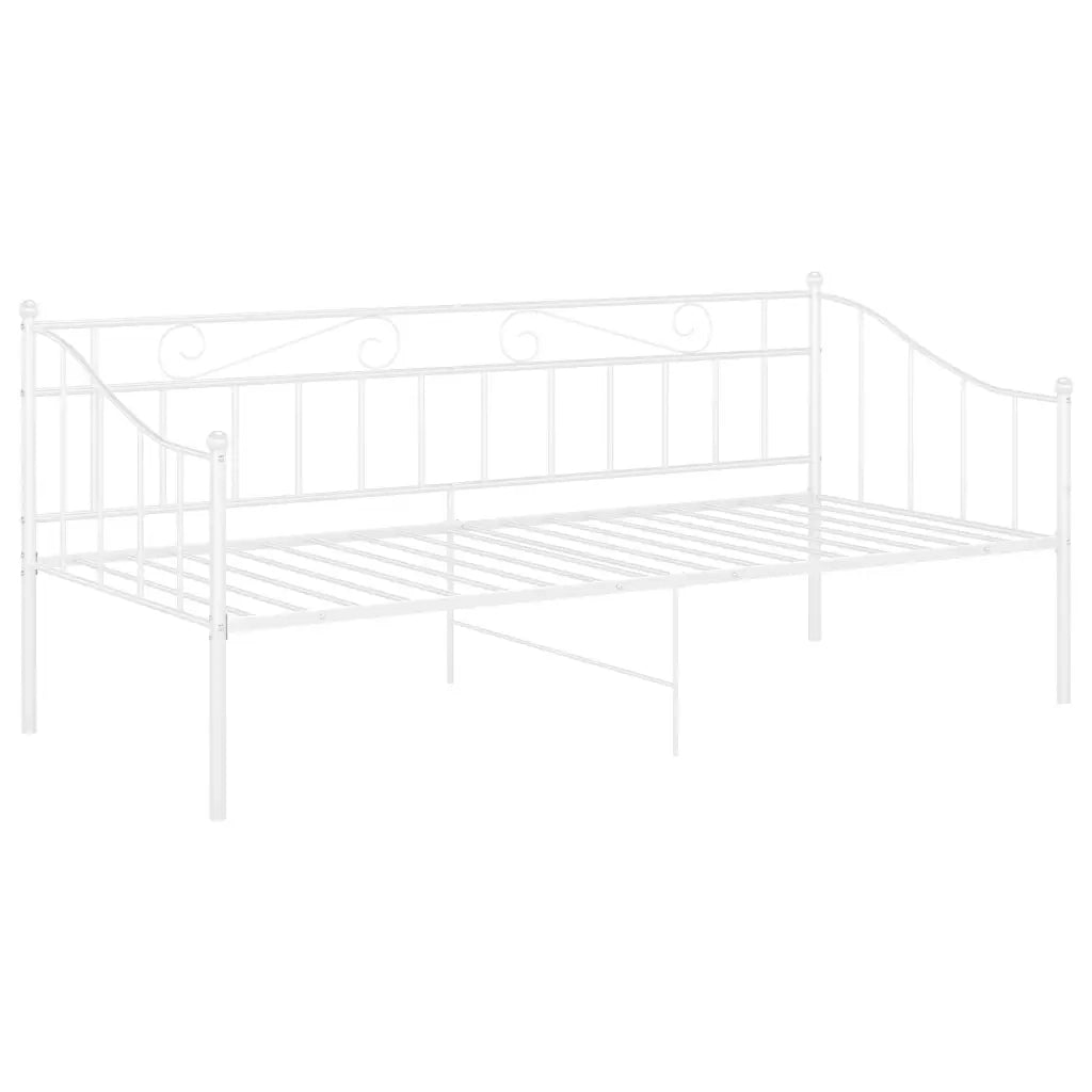 Telaio Divano Letto-Struttura Sofa Letto Bianco in Metallo 90x200 cm 117557