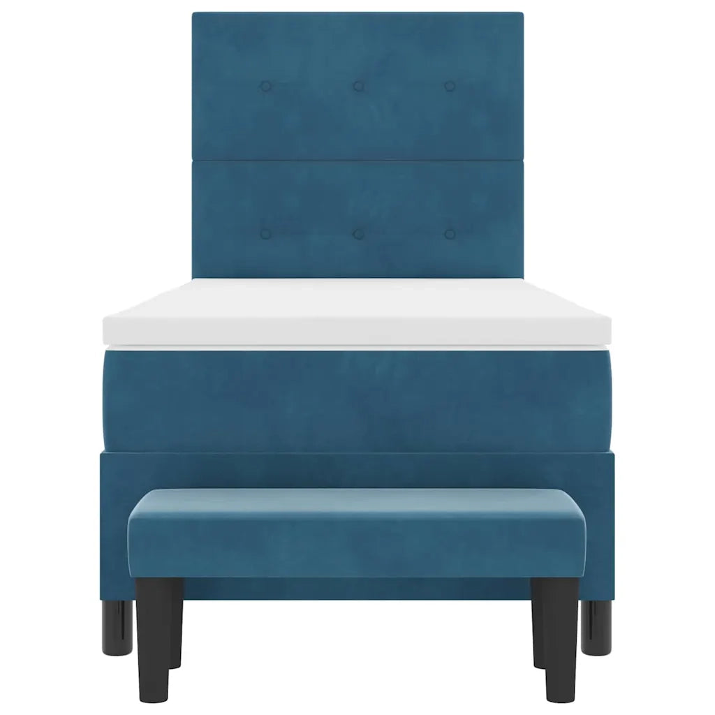 Letto a molle con testiera Blu scuro 200 x 80 cm Velluto 3344478