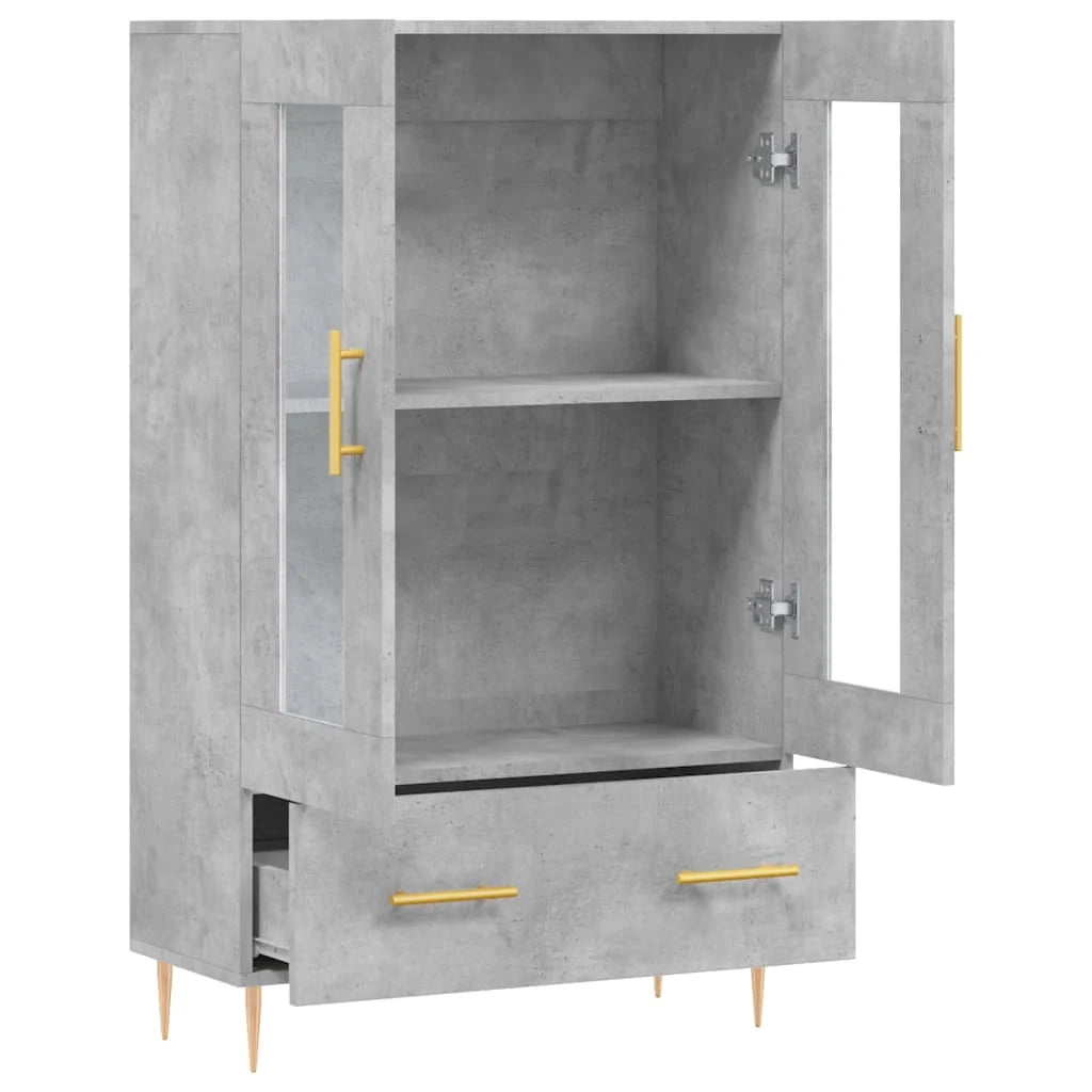 Buffet credenza cassettiera mobiletto mobile contenitore organizer cucina soggiorno salotto alto 69,5 x 31 x 115 cm legno ingegnerizzato grigio 02_0034473