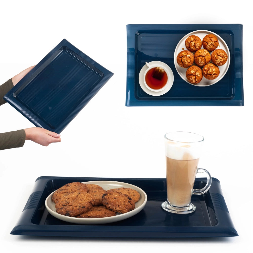 Vassoio da portata in plastica KADAX per cucina, camerieri, bar, grande 40x28 cm