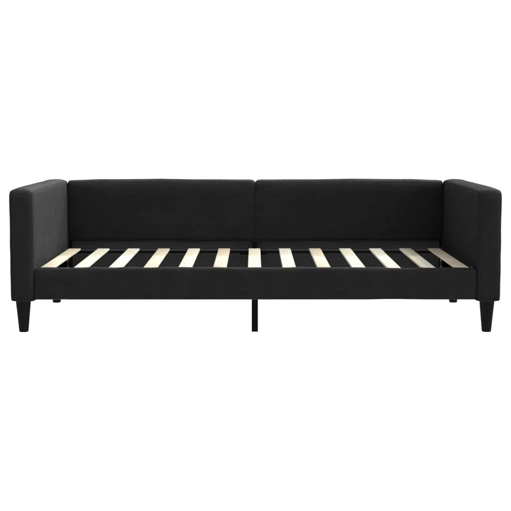 Divano Letto con Letto Estraibile Nero 100x200 cm in Tessuto 3196585