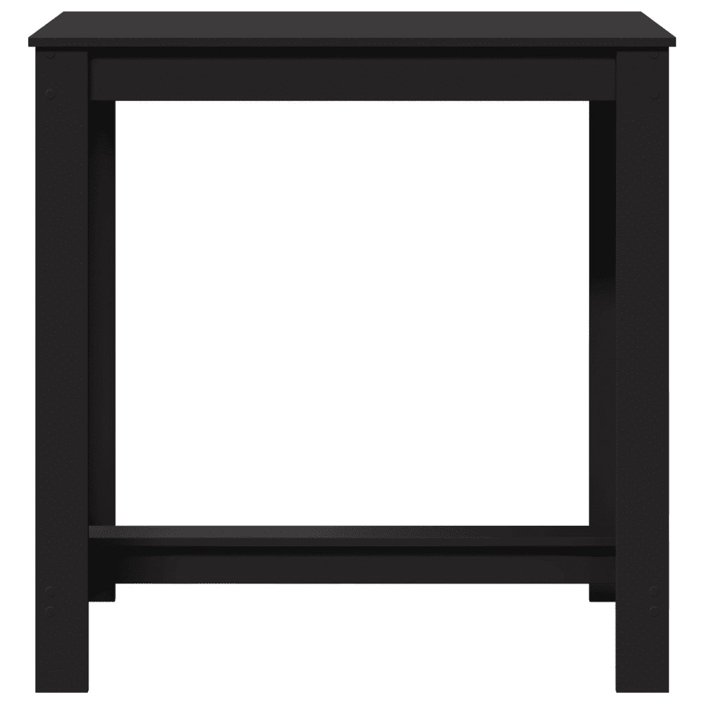 Tavolo da Bar Nero 102x50x103,5 cm in Legno Multistrato