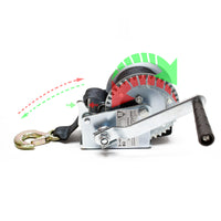 Verricello manuale 550 kg 7 m rapporto di trasmissione 4.1:1 argano con fascia