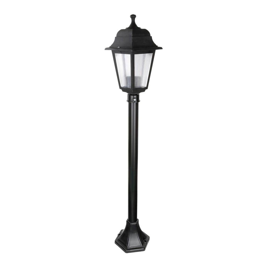 Lampada a Stelo per Esterno 'Keighley' Lampada da Terra con Lanterna a Protezione IP44 - Nero  [lux.pro]