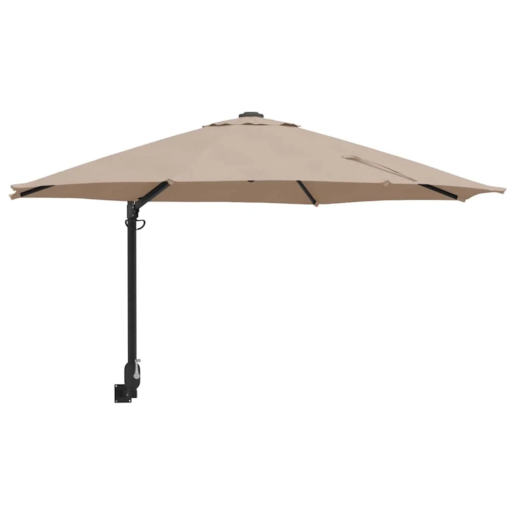 Ombrellone da giardino inclinabile dal design moderno per uso esterno 248 x 248 x 148 cm poliestere color tortora 02_0058629