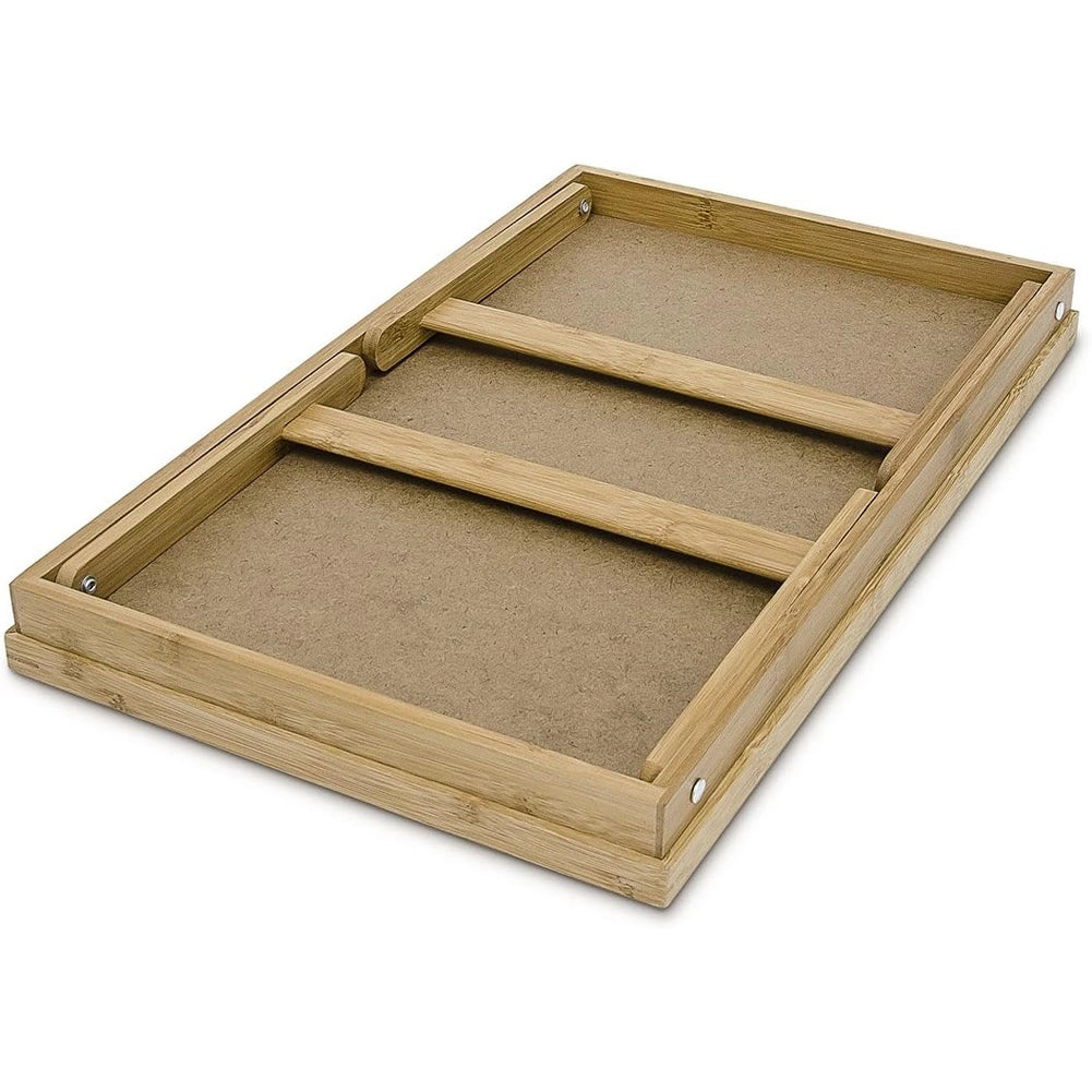 Vassoio in Bambù con Gambe Pieghevoli Salvaspazio Tavolino da Letto 50x30x22cm
