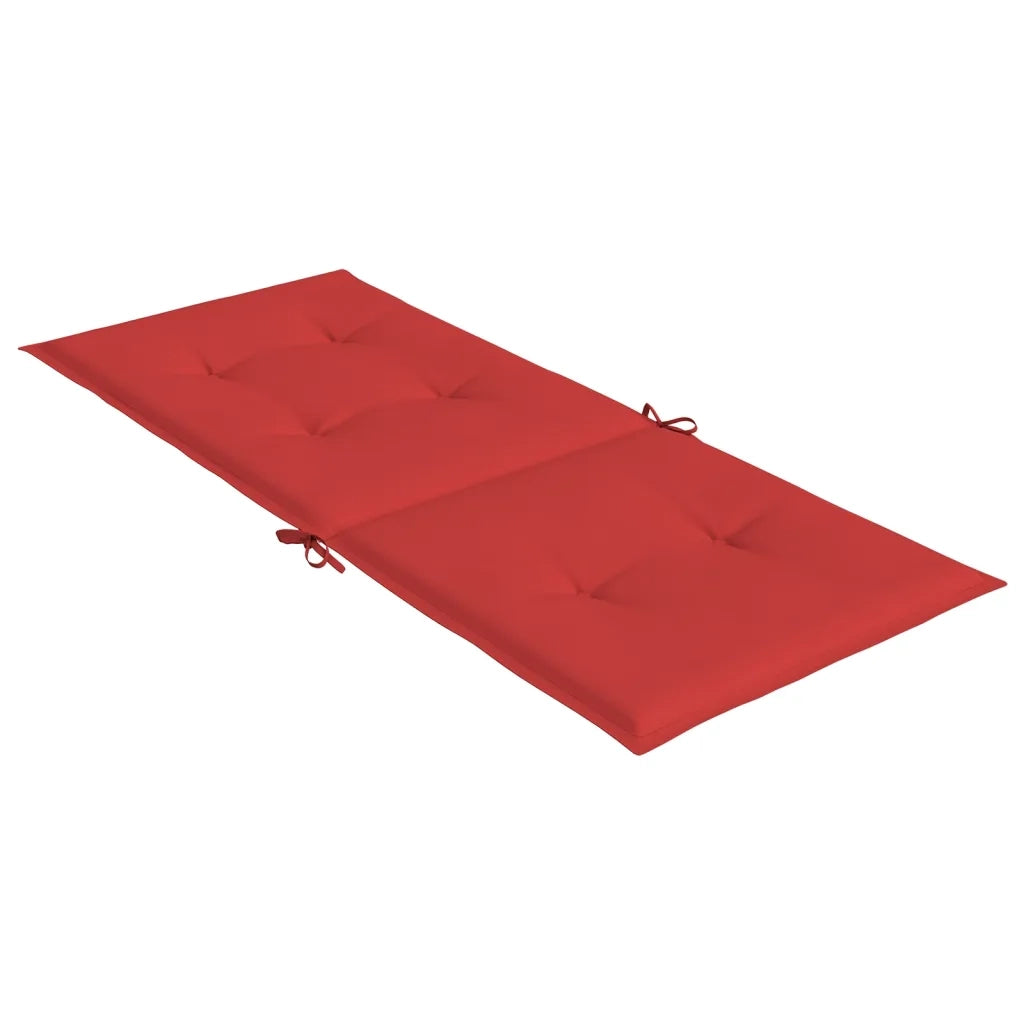 Cuscini per Sedie 2 pz Rossi 120x50x3 cm in Tessuto 43187