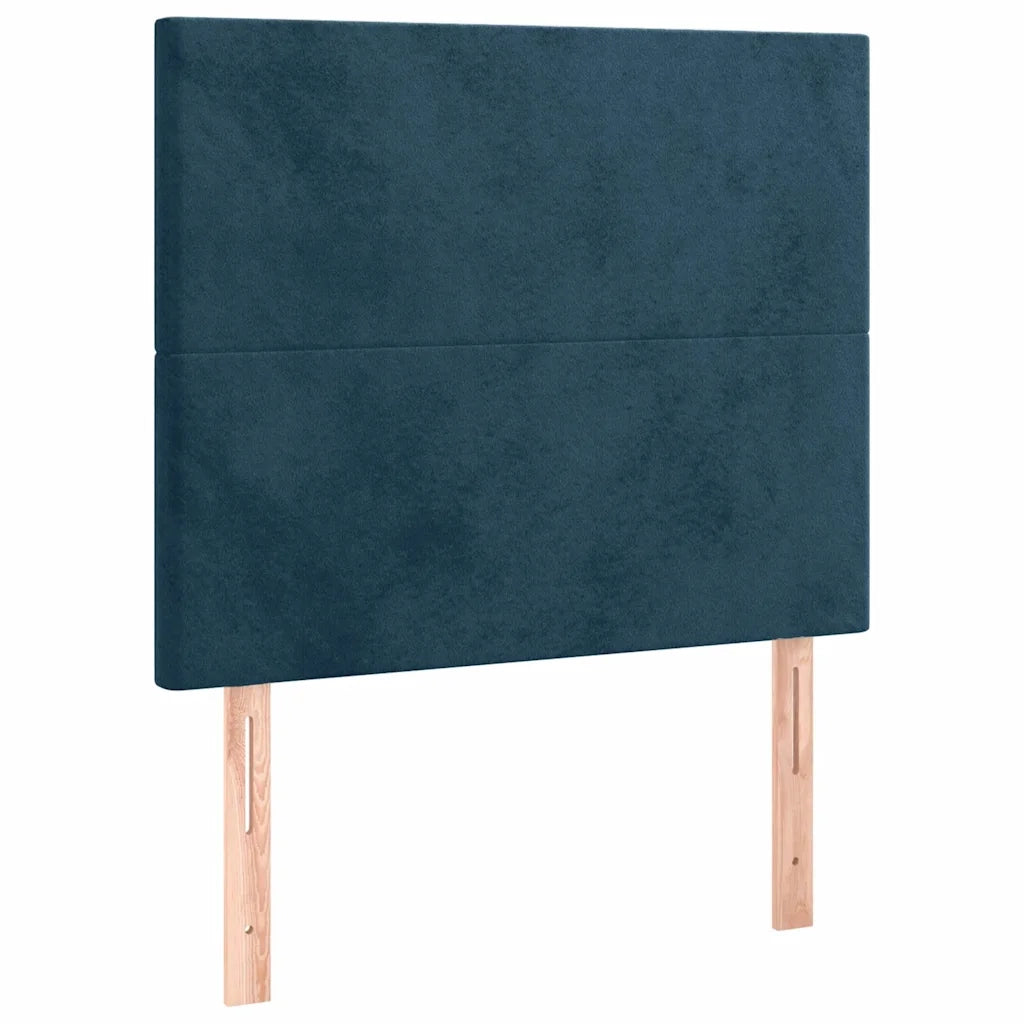 Giroletto a Molle con Materasso Blu Scuro 90x190 cm in Velluto 3129067